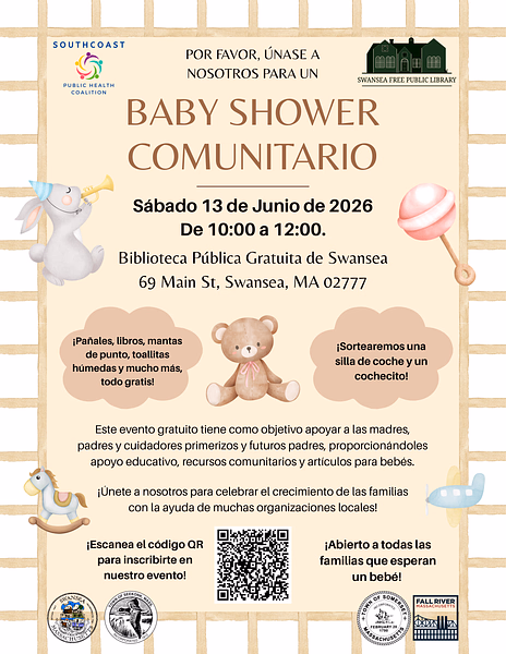 Community Baby Shower Flyer Spanish