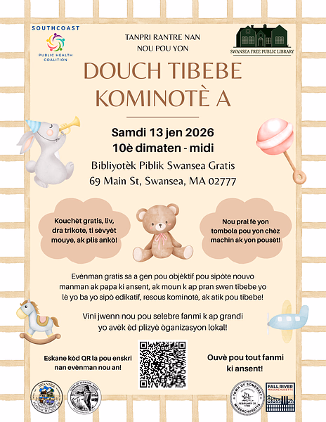 Community Baby Shower Flyer Haitian Creole